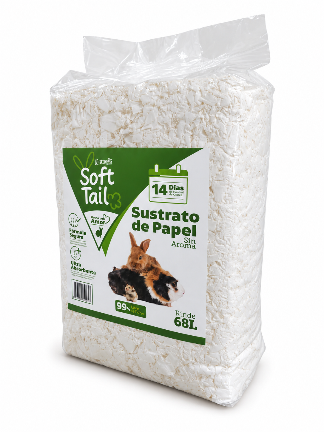 SOFT TAIL - PAPER BEDDING 68L WHITE